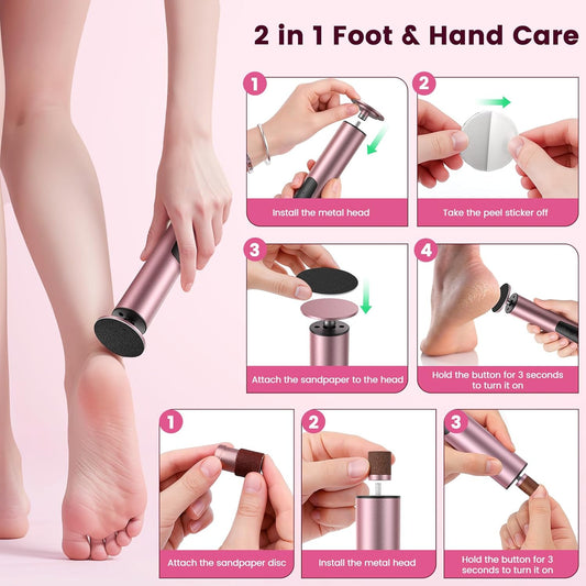 Vitalis Beauty™ Rechargeable Electric Foot Callus Remover – 2-in-1